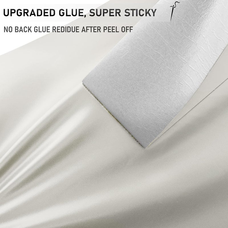 YAFLC Self Adhesive Leather Repair Tape Kit, 4"x 63" Leather Repair Patch for Furniture, Leather Repair Patch for Car seat, Sofas, Couch, Boat Seat White - Image 3
